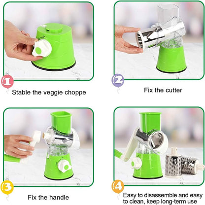 3 in 1 Rotary Grater Slicer